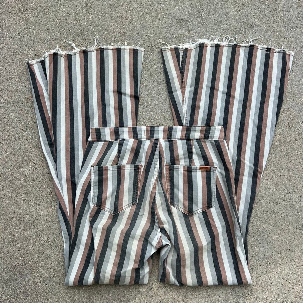 Rock & Roll Cowgirl Bargain Button Bell Jeans Pants 29x34 Brown Gray Beige Black